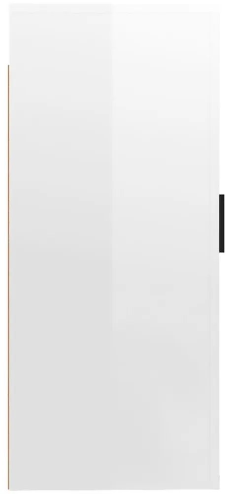 Móvel de TV de parede 40x34,5x80 cm branco brilhante