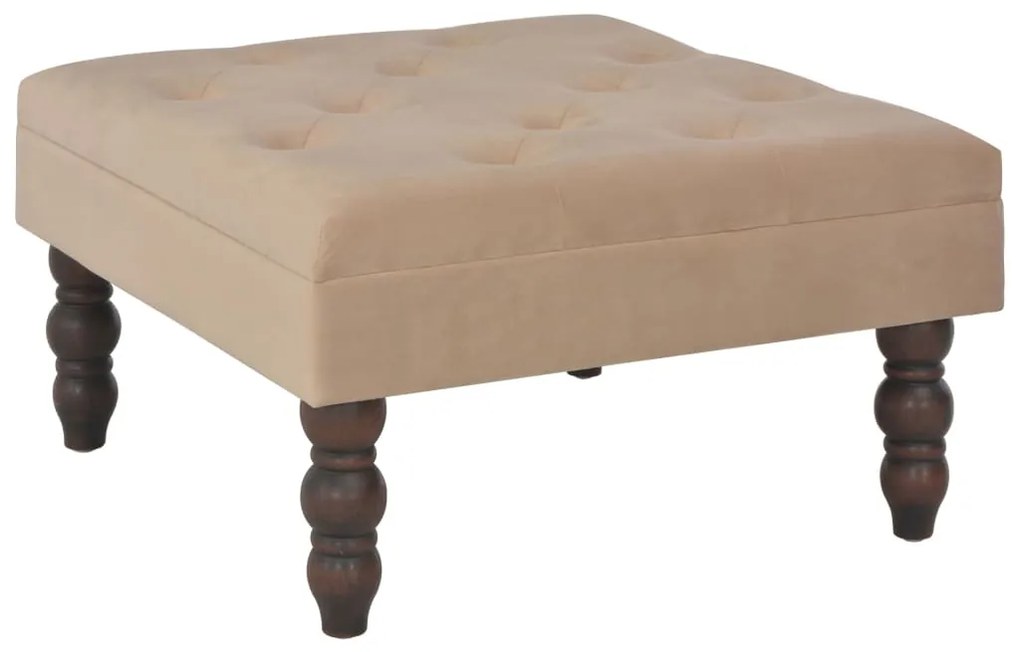 vidaXL Banco 60x60x36 cm veludo bege