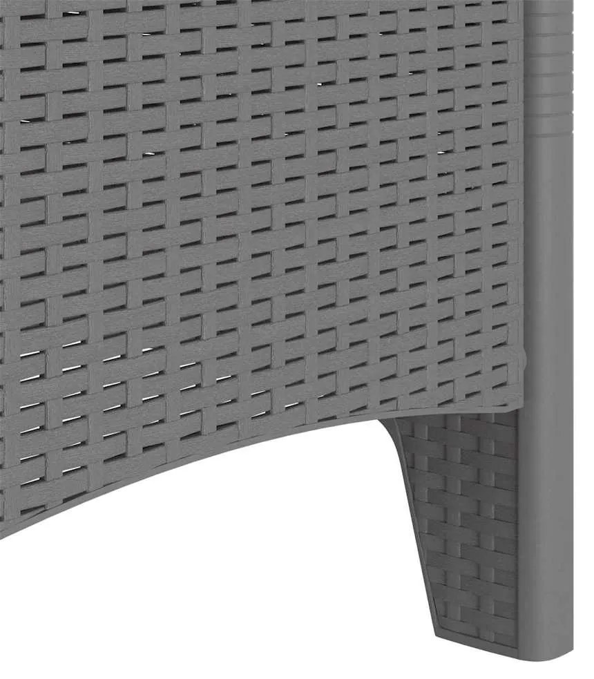 Cadeiras de Jardim 4 pcs Cinzento-claro 53 x 49 x 85 cm