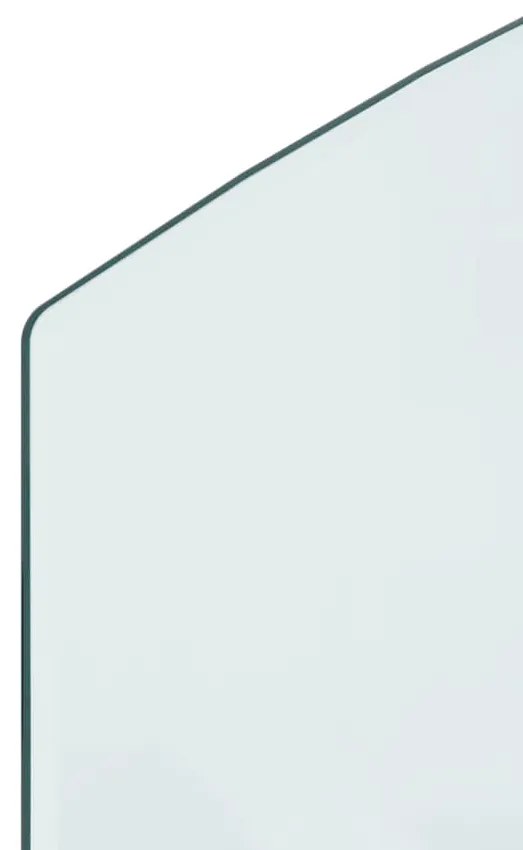 Placa de vidro para lareira 100x50 cm