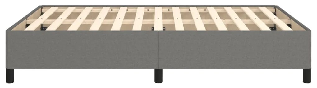 Estrutura de cama sem colchão 140x200 cm tecido cinzento-escuro