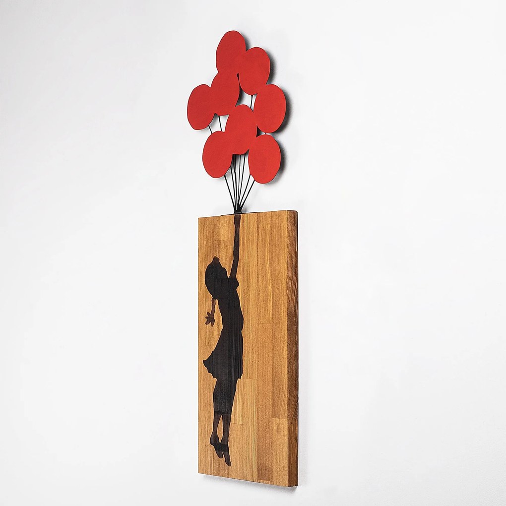 Acessório Decorativo de Parede Ma-368 – Nogueira e Preto – 70 x 62 cm