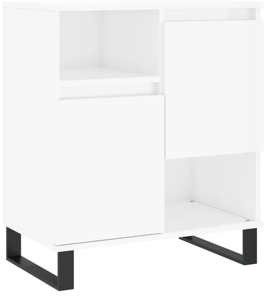 Aparadores 2 pcs derivados de madeira branco brilhante