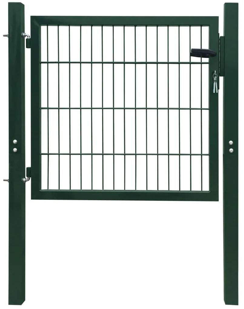 Portão de cerca em aço 103x150 cm verde