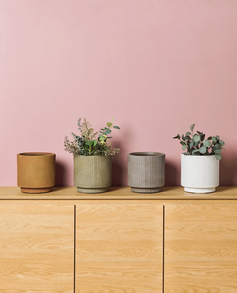 Vaso para plantas branco creme ⌀ 24 cm DARIA Beliani