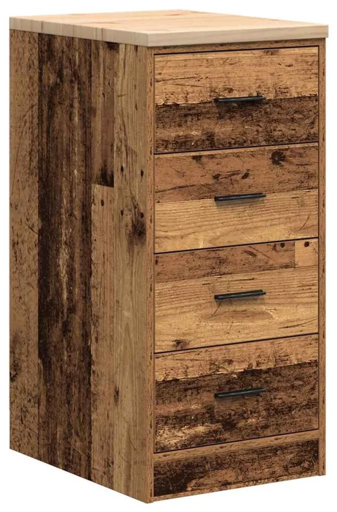 Armários de garagem 6 pcs derivados de madeira madeira velha
