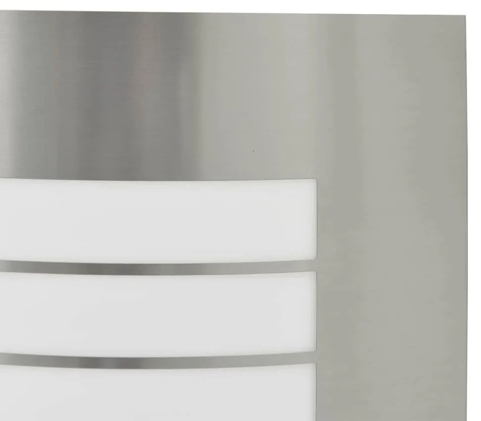 Luminárias de Parede Externas com Sensor 2 pcs Prata Aço Inoxidável IP