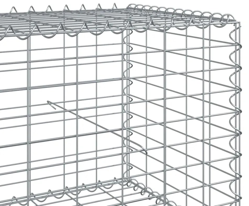Cesto gabião com cobertura 300x50x50 cm ferro galvanizado