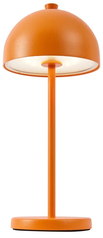 Candeeiro de mesa laranja com LED IP54 recarregável com estação de carregamento - Squirrel Moderno