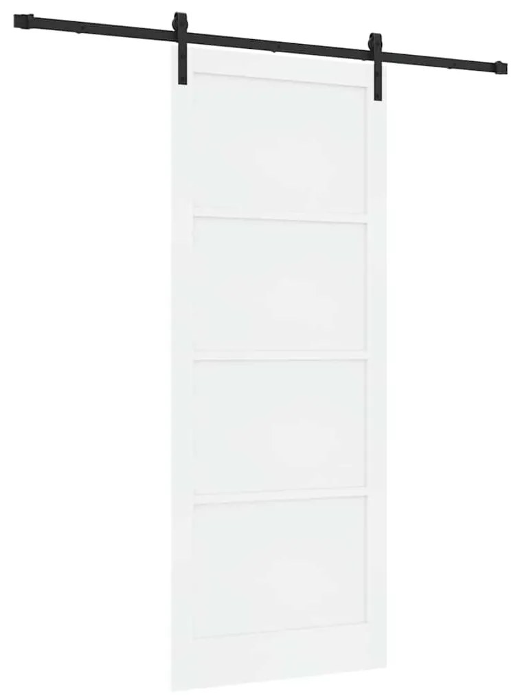 porta deslizante vidaXL com conjunto de acessórios branca 93x232 cm ma