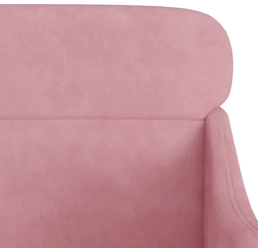 Cadeira com apoio de braços 63x76x80 cm veludo rosa