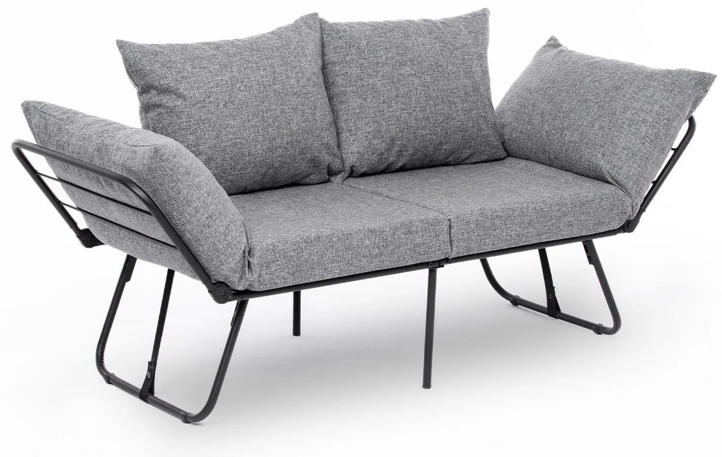 Sofá-Cama 2 Lugares Viper – Cinzento Claro – 150x78x60 cm