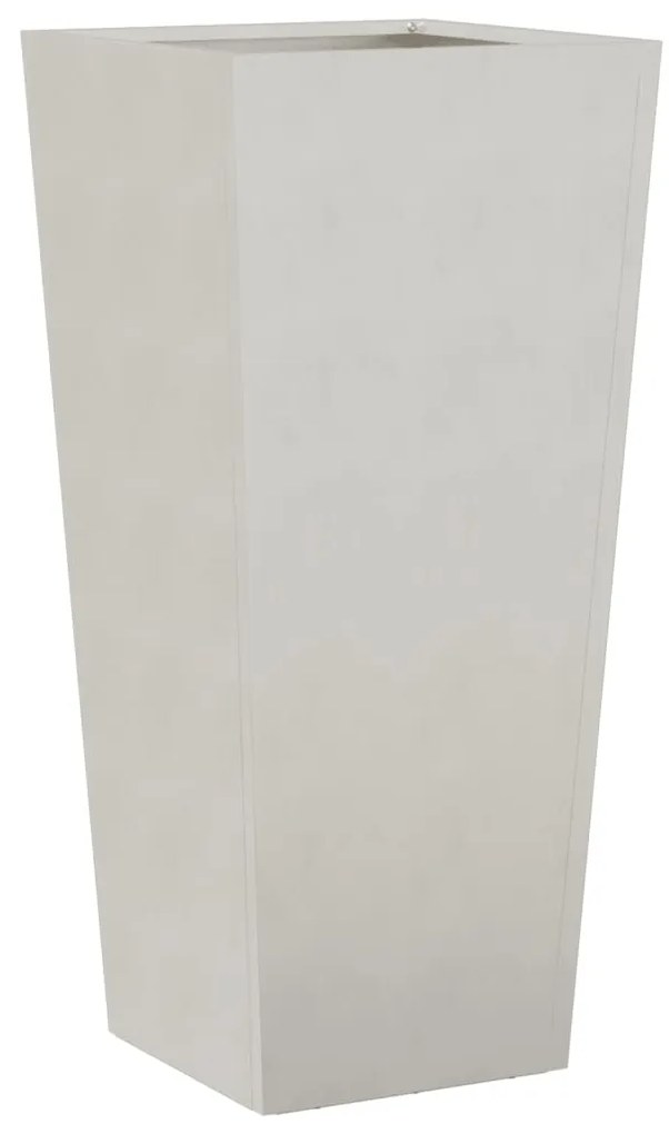 Vaso/floreira de jardim 2 pcs 35x35x75 cm aço inoxidável