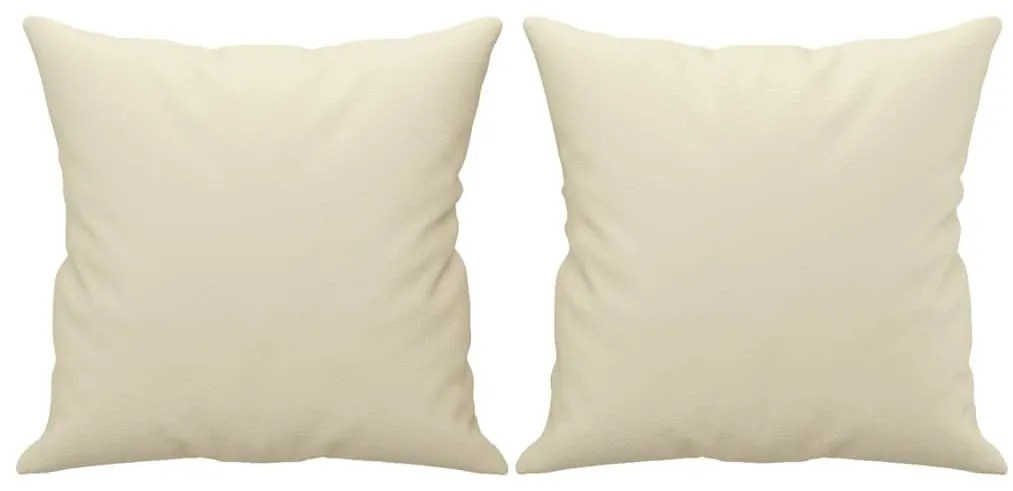 3 pcs conjunto de sofás com almofadas couro artificial creme