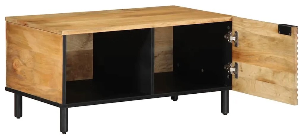 Mesa de centro castanho 80x50x40 cm madeira de mangueira maciça