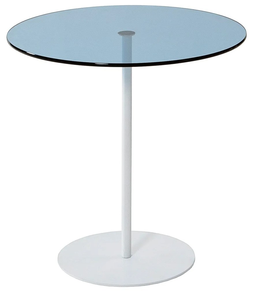 Mesa de Apoio Chill-Out - Branca e Azul - 50x50x50 cm