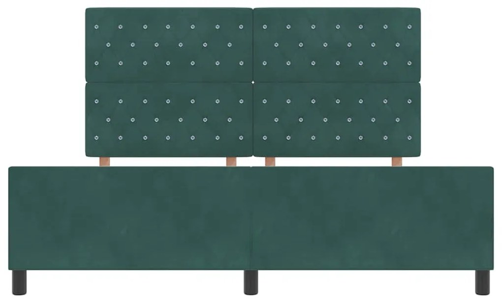 Cama vidaXL em Verde Escuro, 180x200 cm, Veludo