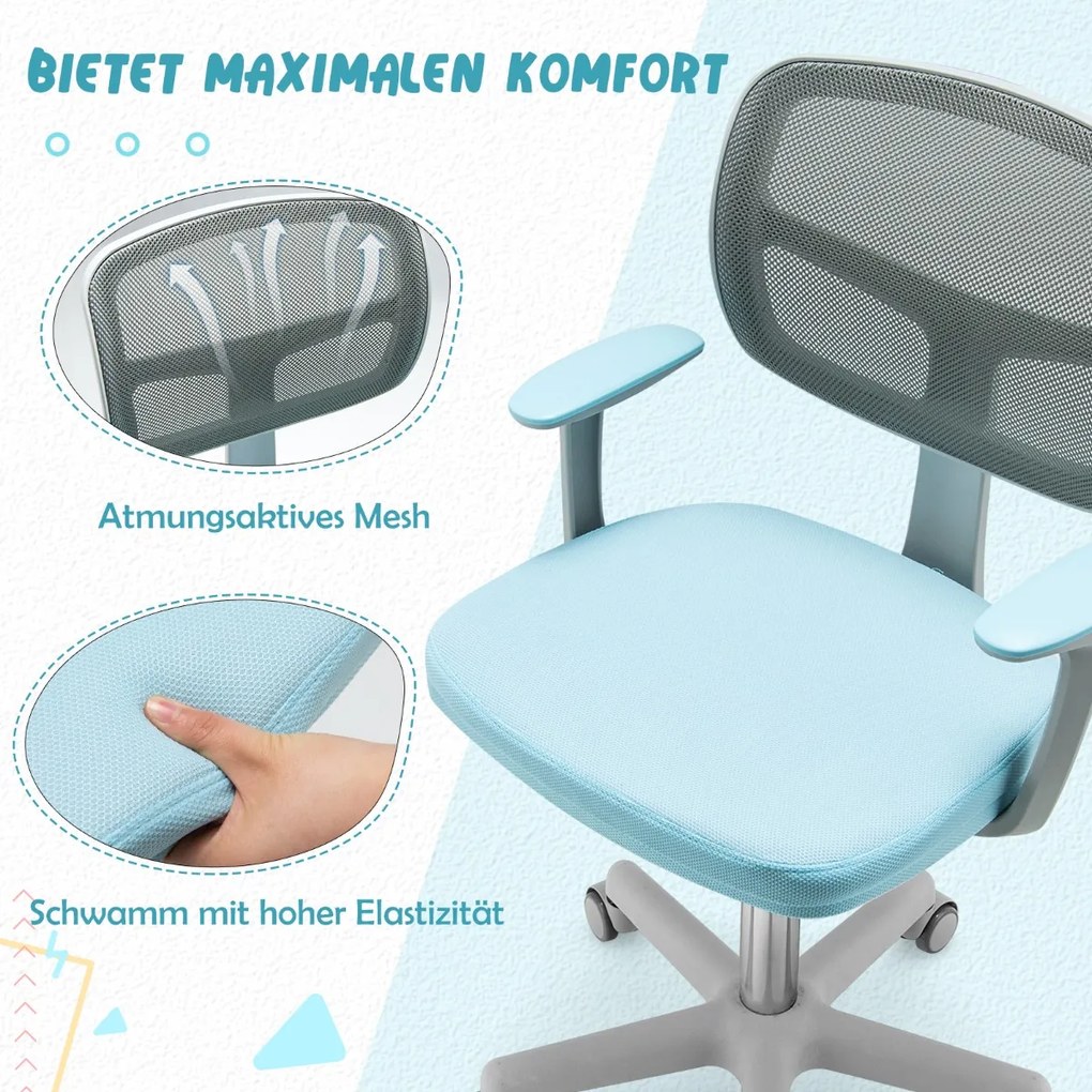 Cadeira de mesa infantil Cadeira de computador infantil com altura ajustável Verde