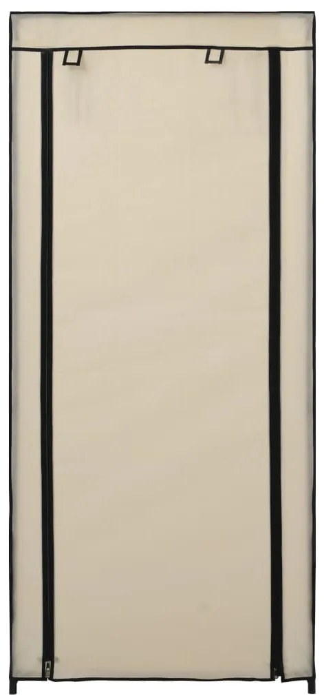 Sapateira com cobertura 58x28x106 cm tecido cor creme