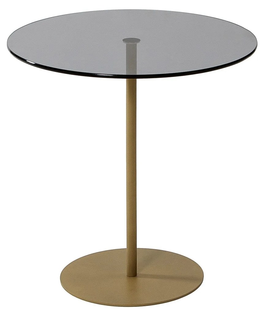 Mesa Auxiliar Chill-Out – Dourado e Cinzento Escuro – 50x50x50cm