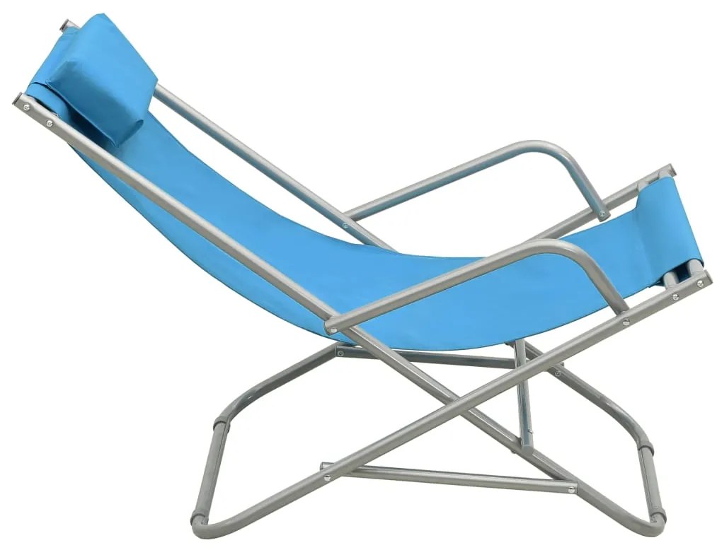 Cadeiras de baloiço 2 pcs aço azul