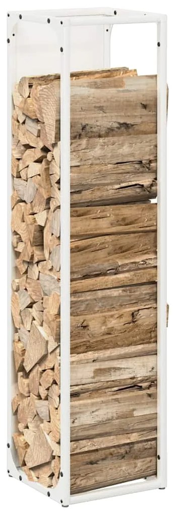Suporte para lenha 25x25x100 cm aço laminado a frio branco