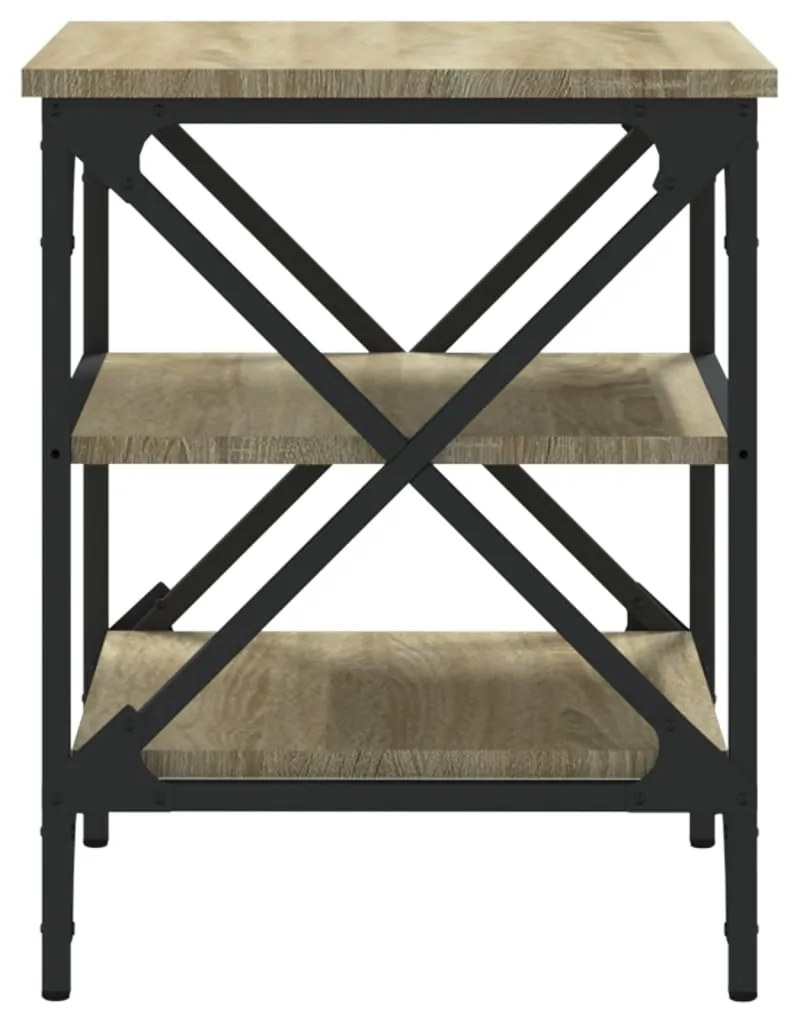 Mesas de apoio 2pcs 40x42x50 cm derivados de madeira cor sonoma