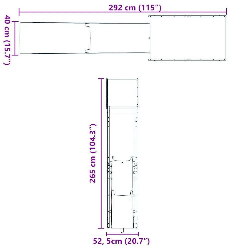 Conjunto de brincar para exterior madeira de pinho impregnada