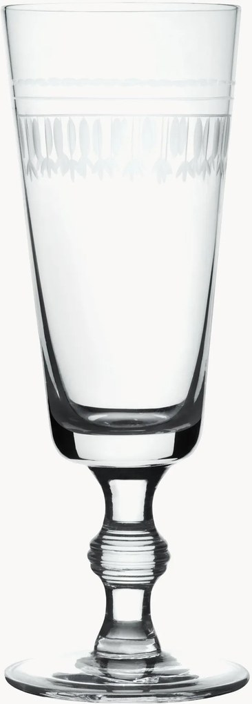 Copos de champanhe em cristal artesanal Ovals, conjunto de 4