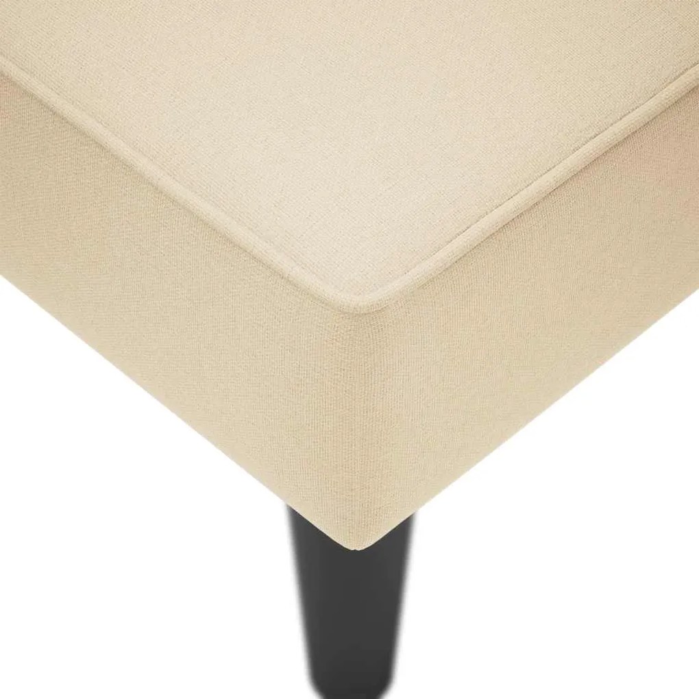 Chaise lounge com tecido creme para apoio de braço direito