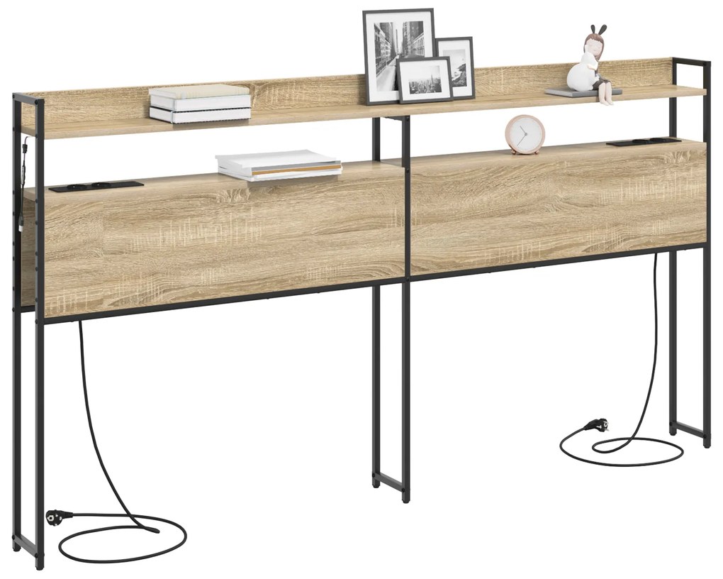 Cabeceira de armazenamento Carvalho sonoma 200 cm