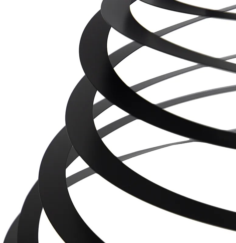 Abajur de aço preto 50 cm - Spiral