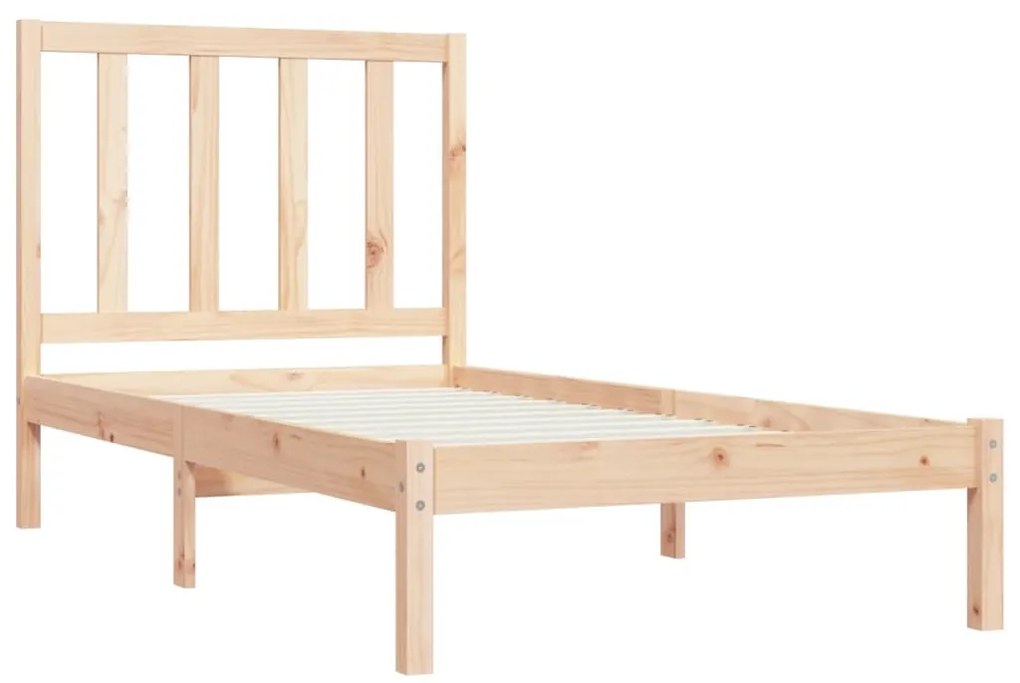 Estrutura de cama solteiro 90x190 cm pinho maciço