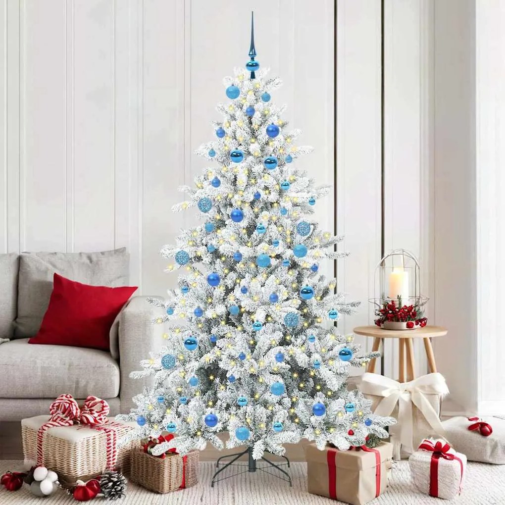 vidaXL Árvore de Natal Articulada Artificial Branco 180 cm PVC