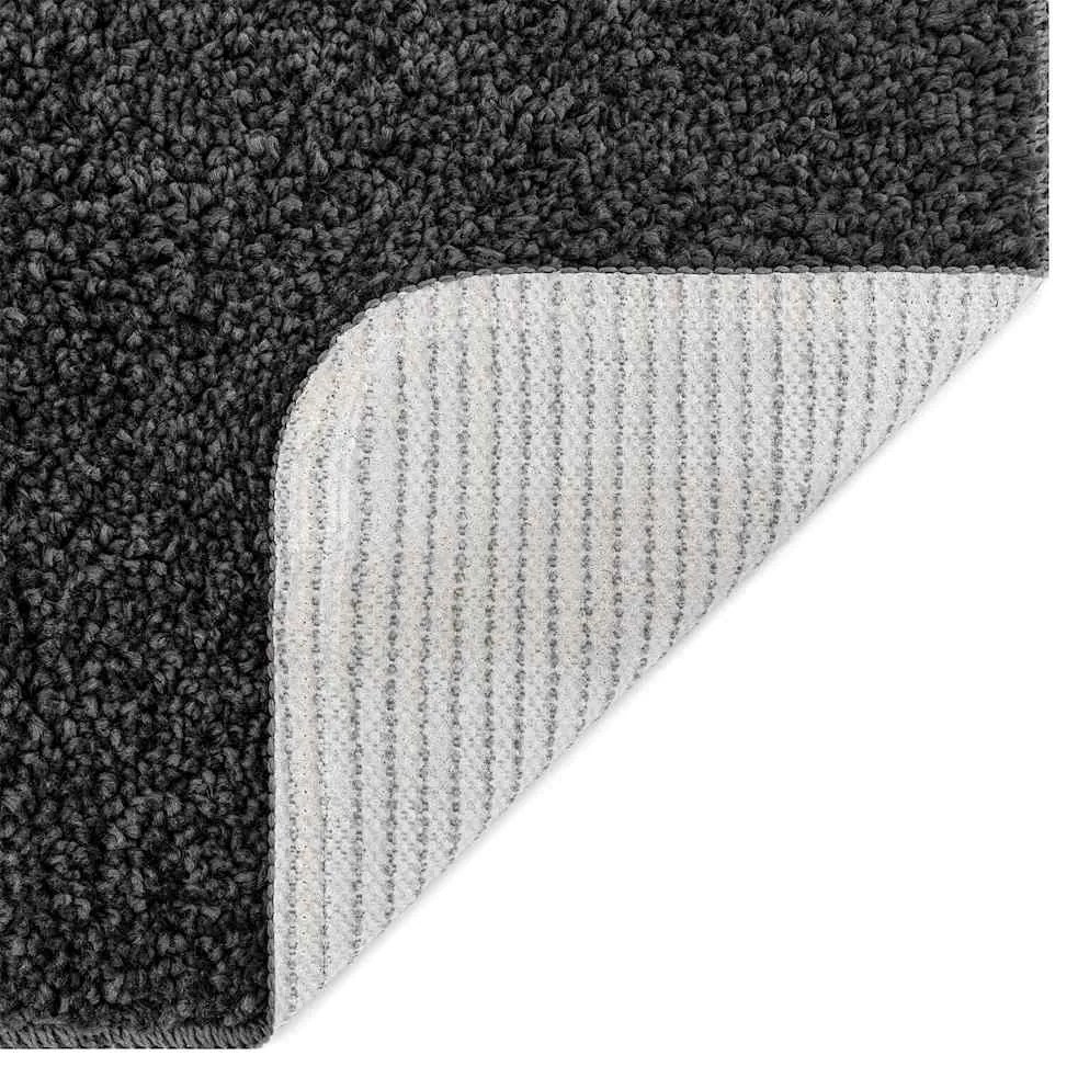 Tapete de Banho Retangular Cinza Escuro 70x120 cm Polipropileno Antide