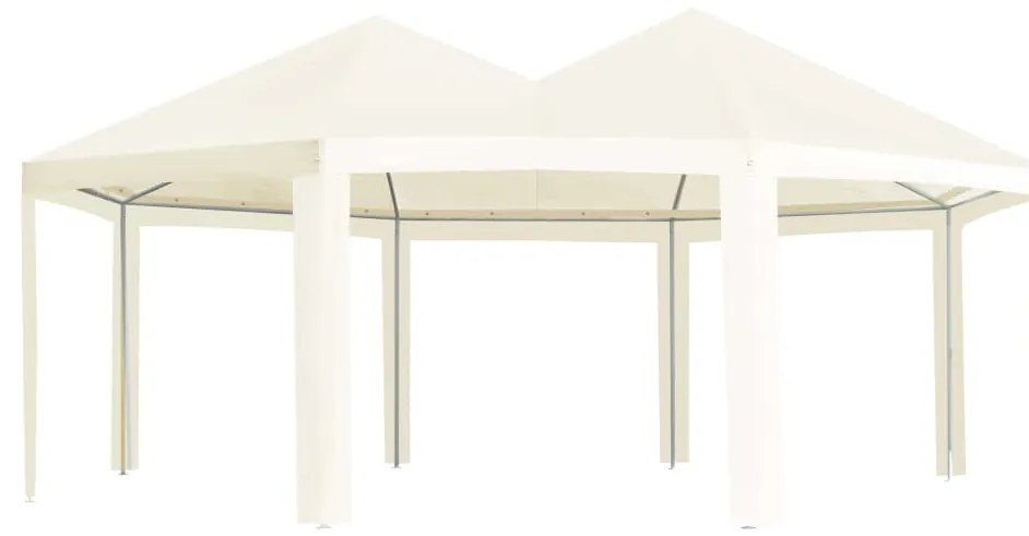 vidaXL Gazebo de exterior 600x440x330 cm cor creme