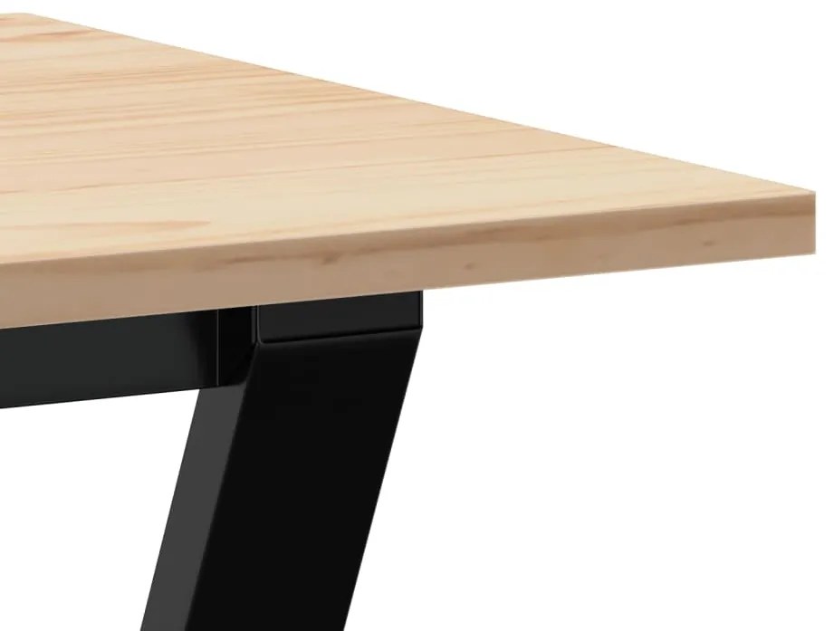 Mesa de jantar estrutura em Y 100x50x75cm pinho e aço