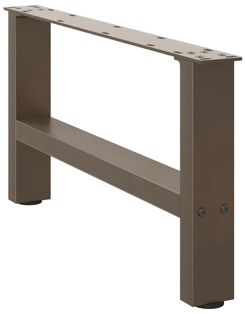 Pés para mesa de centro em aço natural, 2 peças, 70x (30-31) cm, aço