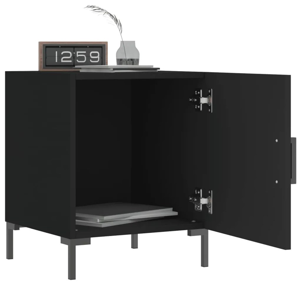 Mesa de cabeceira 40x40x50 cm derivados de madeira preto