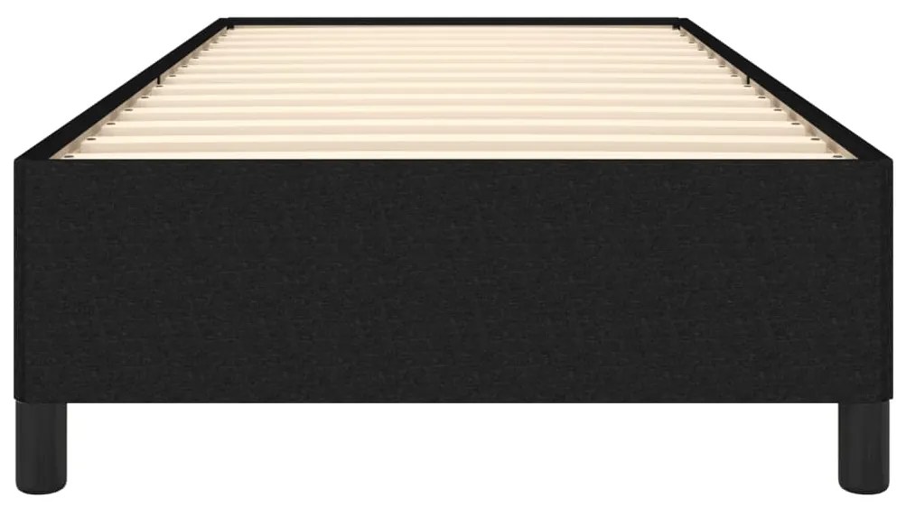 Estrutura de cama sem colchão 80x200 cm tecido preto