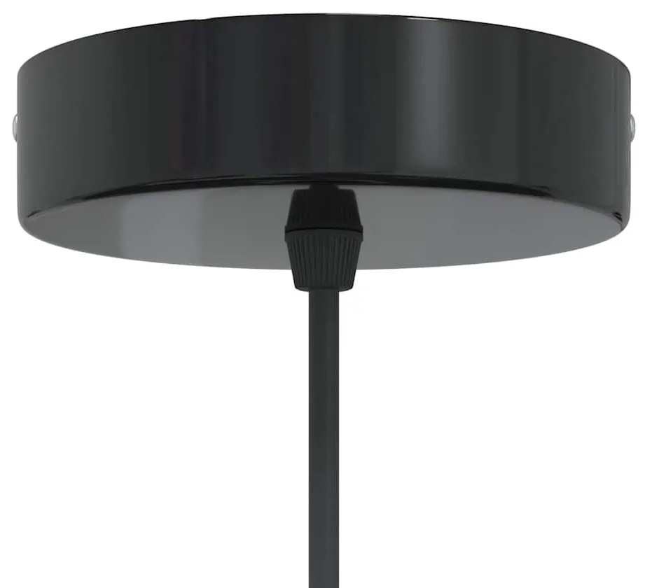 Candeeiros suspensos 2 pcs altura ajustável E27 preto Ø 30 cm
