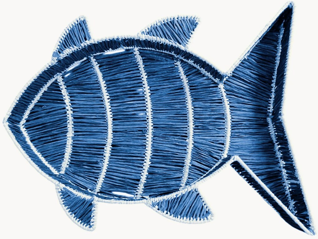 Cesto artesanal em ráfia Fish