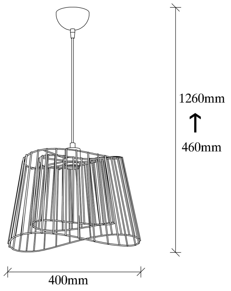 Candeeiro Chandelier Byisoo – Preto – 40 x 40 cm
