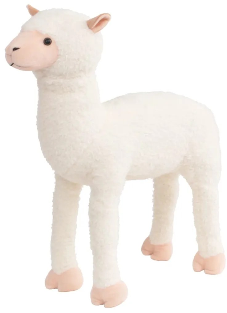 vidaXL Brinquedo de montar alpaca peluche branco XXL
