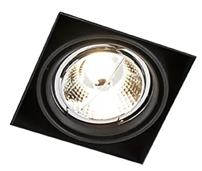 Conjunto de 6 focos embutidos pretos GU10 AR70 sem moldura - Oneon