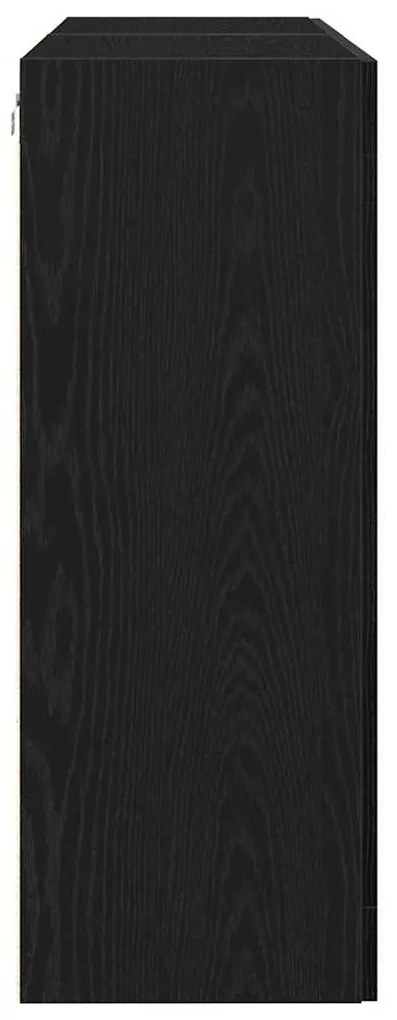 Armários de Parede 2 peças Carvalho Preto 69,5x34x90 cm Madeira Ingênu