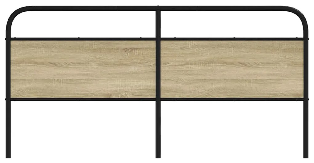Cabeceira de cama 180 cm derivados madeira/aço carvalho sonoma