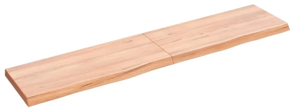 vidaXL Prateleira de parede 140x30x(2-4) cm carvalho tratado castanho