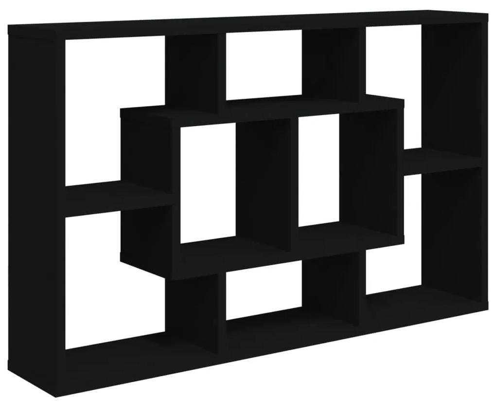 Prateleira de parede 85x16x52,5 cm derivados de madeira preto