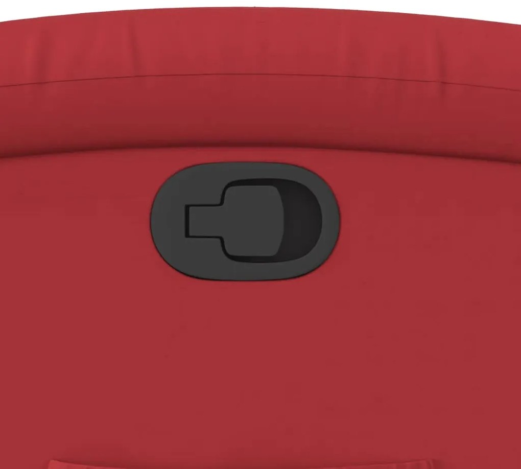 Poltrona reclinável elevatória couro artificial vermelho